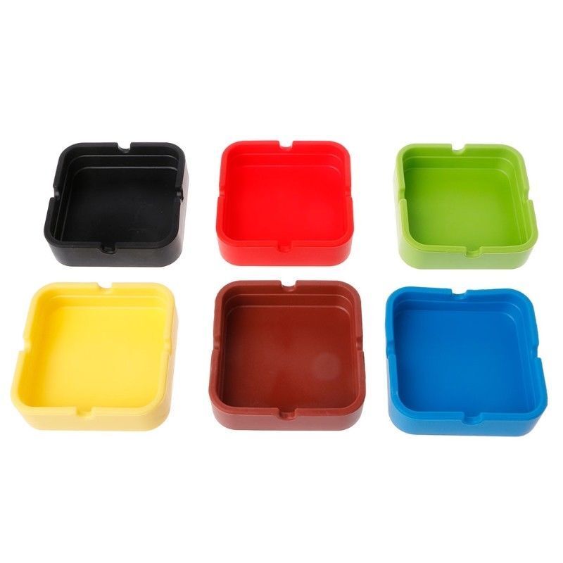 6 Pcs Ashtray Silicone Cigarette Smoking Bedroom Smoke Bin Cigarette Pipe Holder