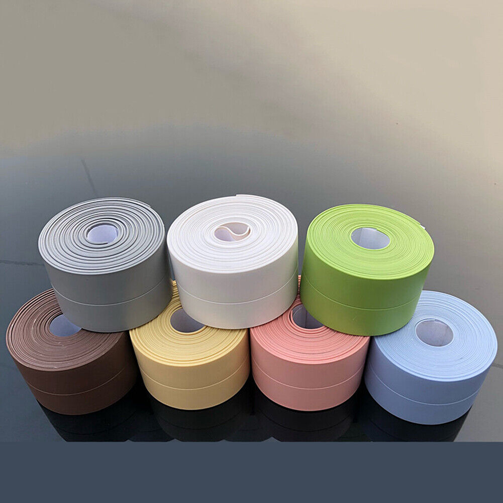 US 10.5ft Self-Adhesive Waterproof PVC Sealing Tape Mold Proof Sink Wall Toilet