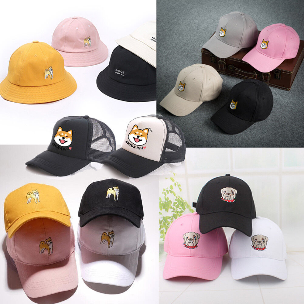 Shiba Inu Bulldog Baseball Trucker Golf Sports Adjustable Hats Hachiko Ball Caps