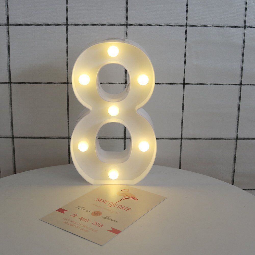 Light Up Letter LED Alphabet PlasticParty Sign Wedding Festival Stand Decoration