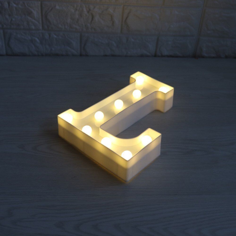 Light Up Letter LED Alphabet PlasticParty Sign Wedding Festival Stand Decoration