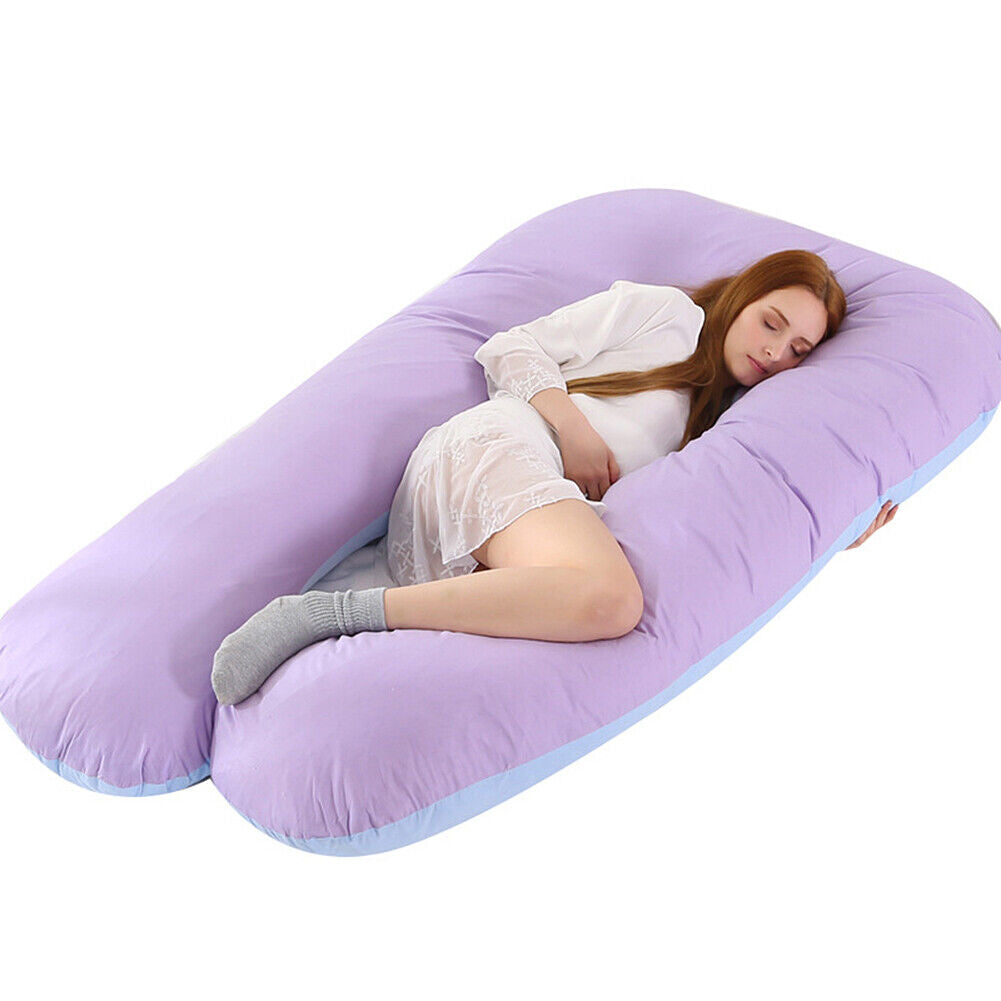 US Pregnancy Pillow(2 Sideds)-U Shaped Maternity Body Pillow with Cooling Cover