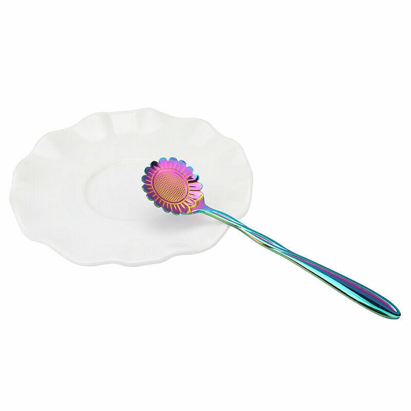 8 Pack Magik Floral Stainless Steel Tableware Creative Flower Coffee Spoon Set