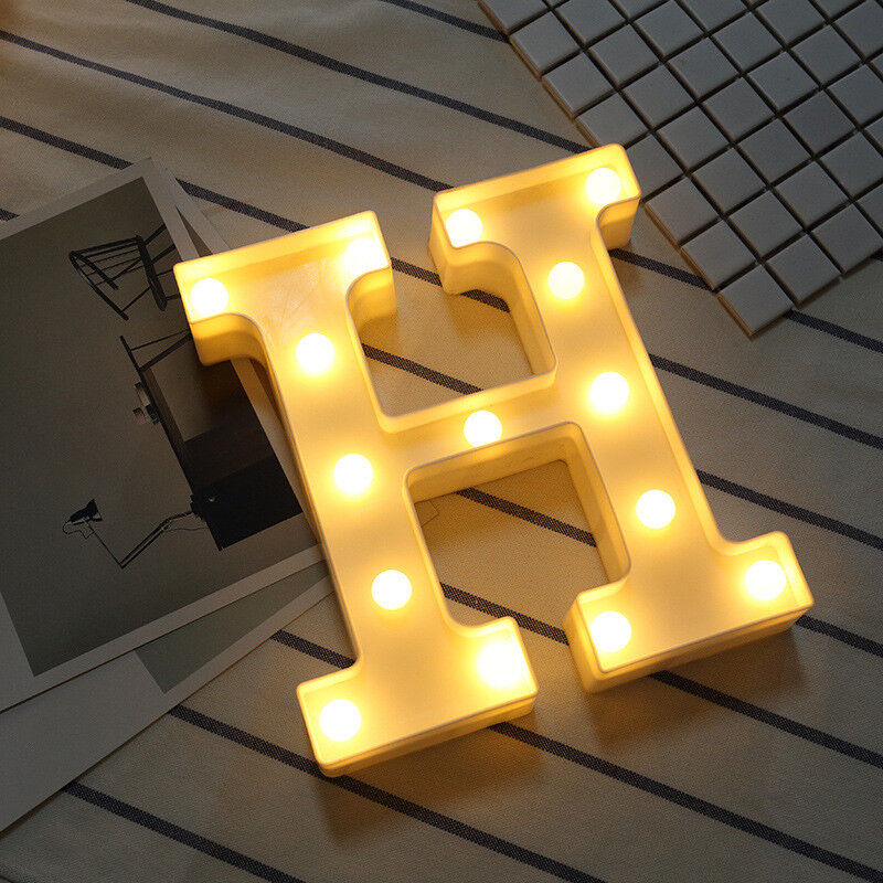 Light Up Letter LED Alphabet PlasticParty Sign Wedding Festival Stand Decoration