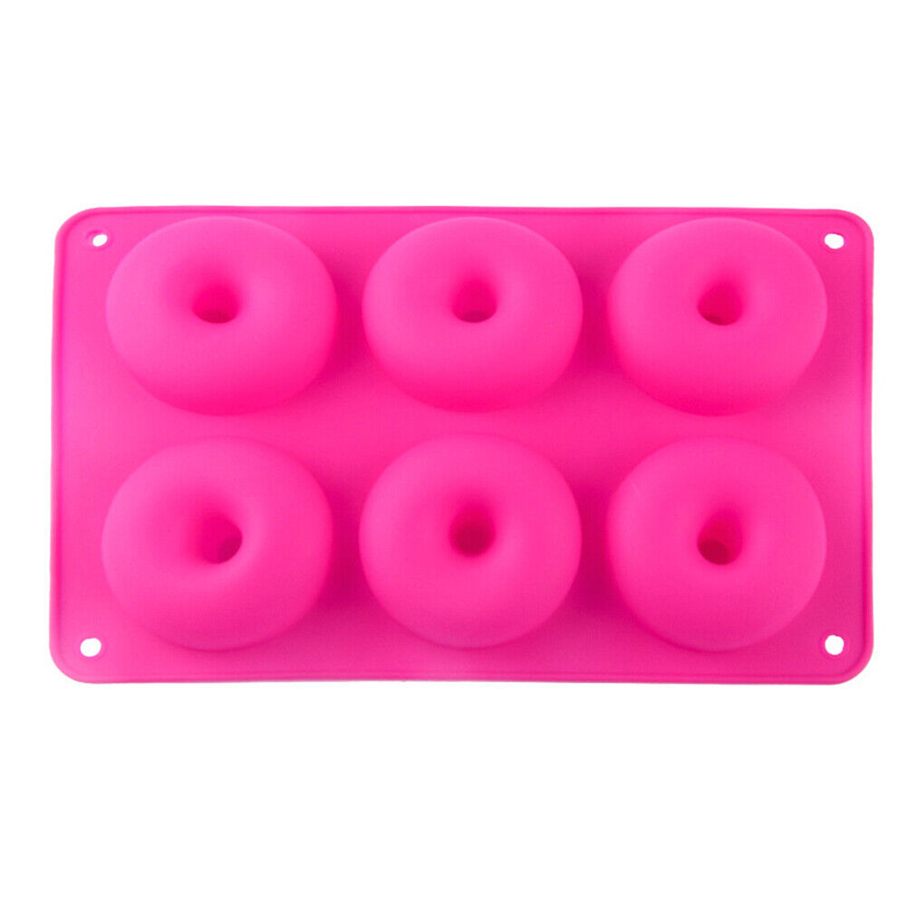 US Silicone Donut Mold Donut Mould Pan Baking Tray Bagels Cake Biscuit Muffins