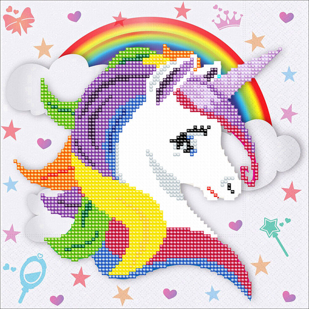 US DIY 5D Diamond Painting Unicorn Embroidery Art Decor Cross Stitch Kits Gifts