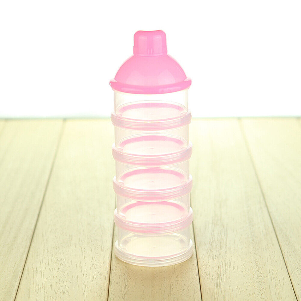 US 3-5 Layers Baby Milk Powder Formula Dispenser Stackable Storage Container Box