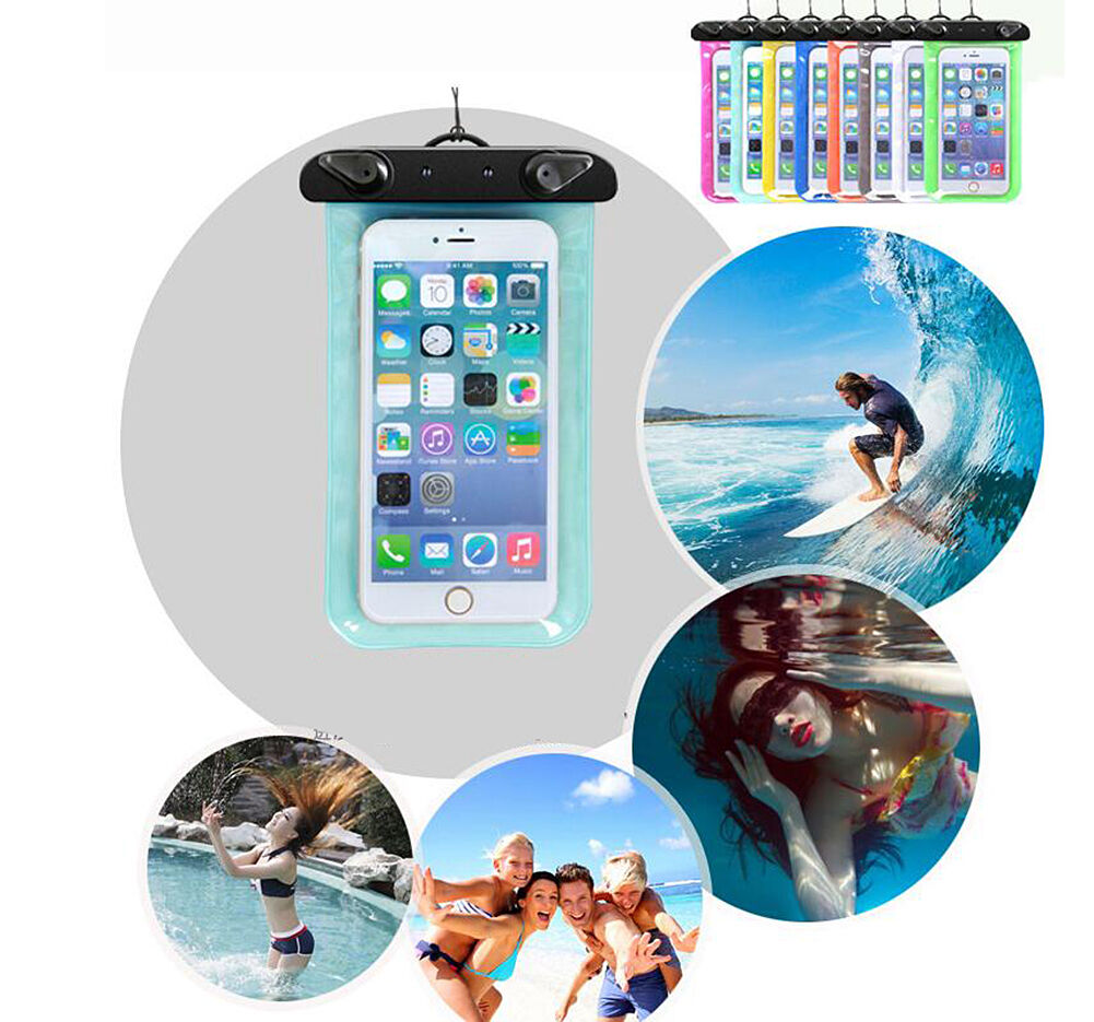 2 Pcs Waterproof Underwater Phone Pouch Bag Pack Case For Cellphone CarKey Watch