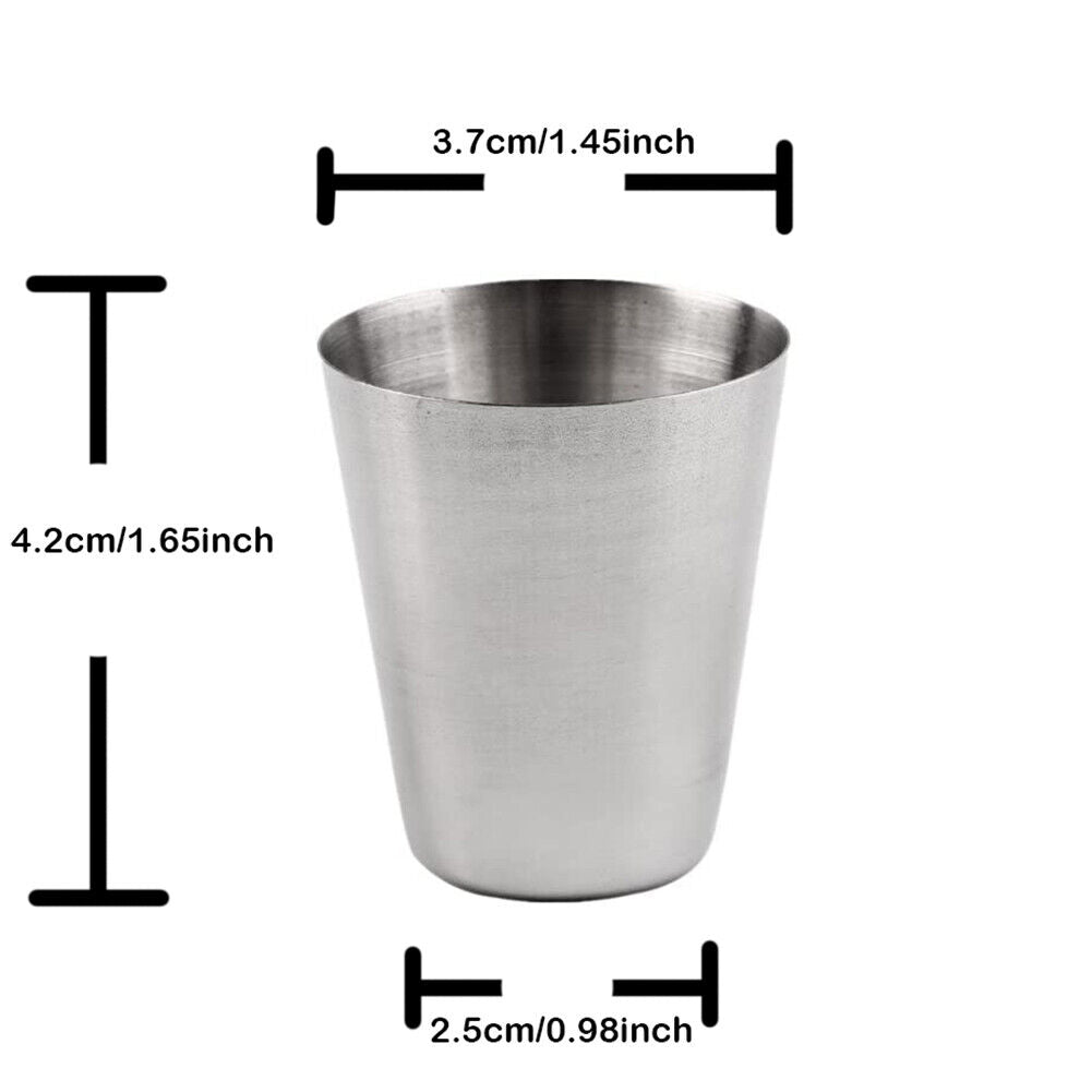 6~12 Pcs1oz/30ml Metal Stainless Steel Cup Mug Drink Coffee Beer Tumbler Travel