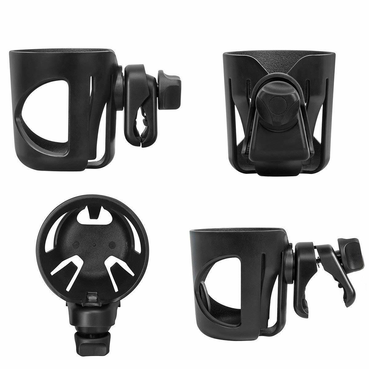 US Universal Stroller Cup Holder Bike Wheelchair 360 Degrees Rotation Clamp-on