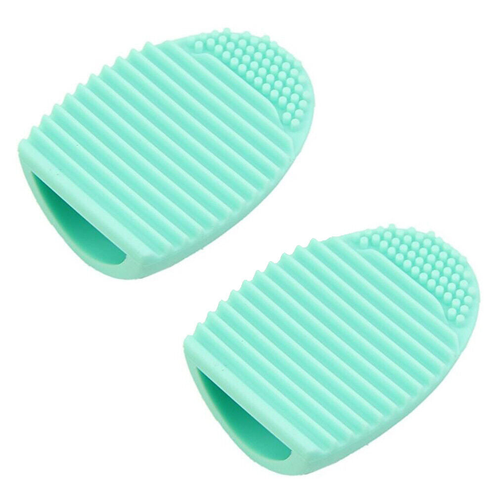 2 Pack Cleaning MakeUp Washing Brush Silica Glove Scrubber Board Cosmetic Tools