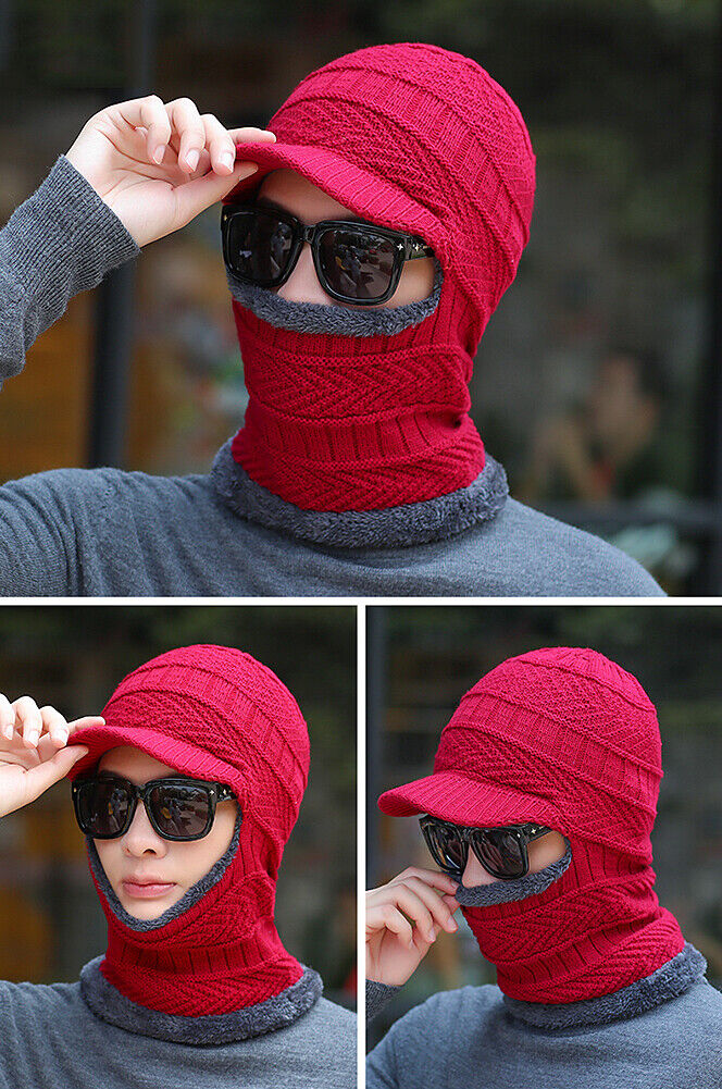 Balaclava Beanie Motorcycle Cycling Hood Hat Face Mask UV Wind Proof Cover Knit
