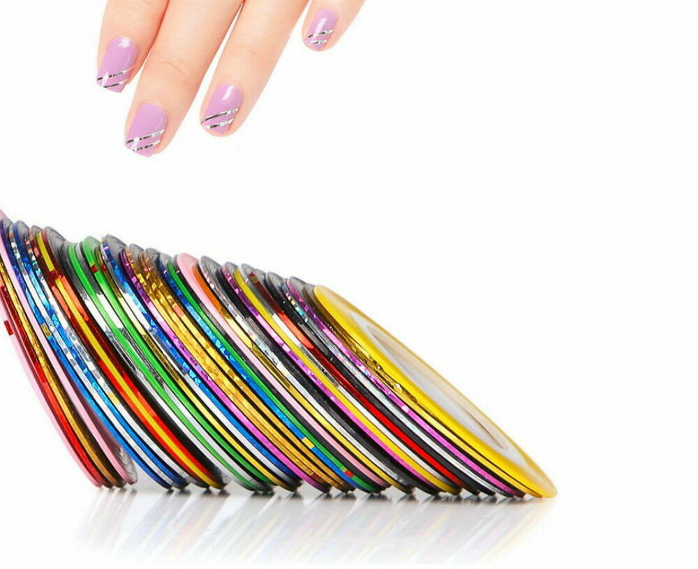 32Pcs Mixed Colors Rolls Striping Tape Line DIY Nail Art Tips Decoration Sticker