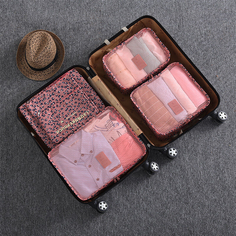 9Pcs Waterproof Clothes Storage Bags Packing Cube Travel Luggage Organizer Pouch
