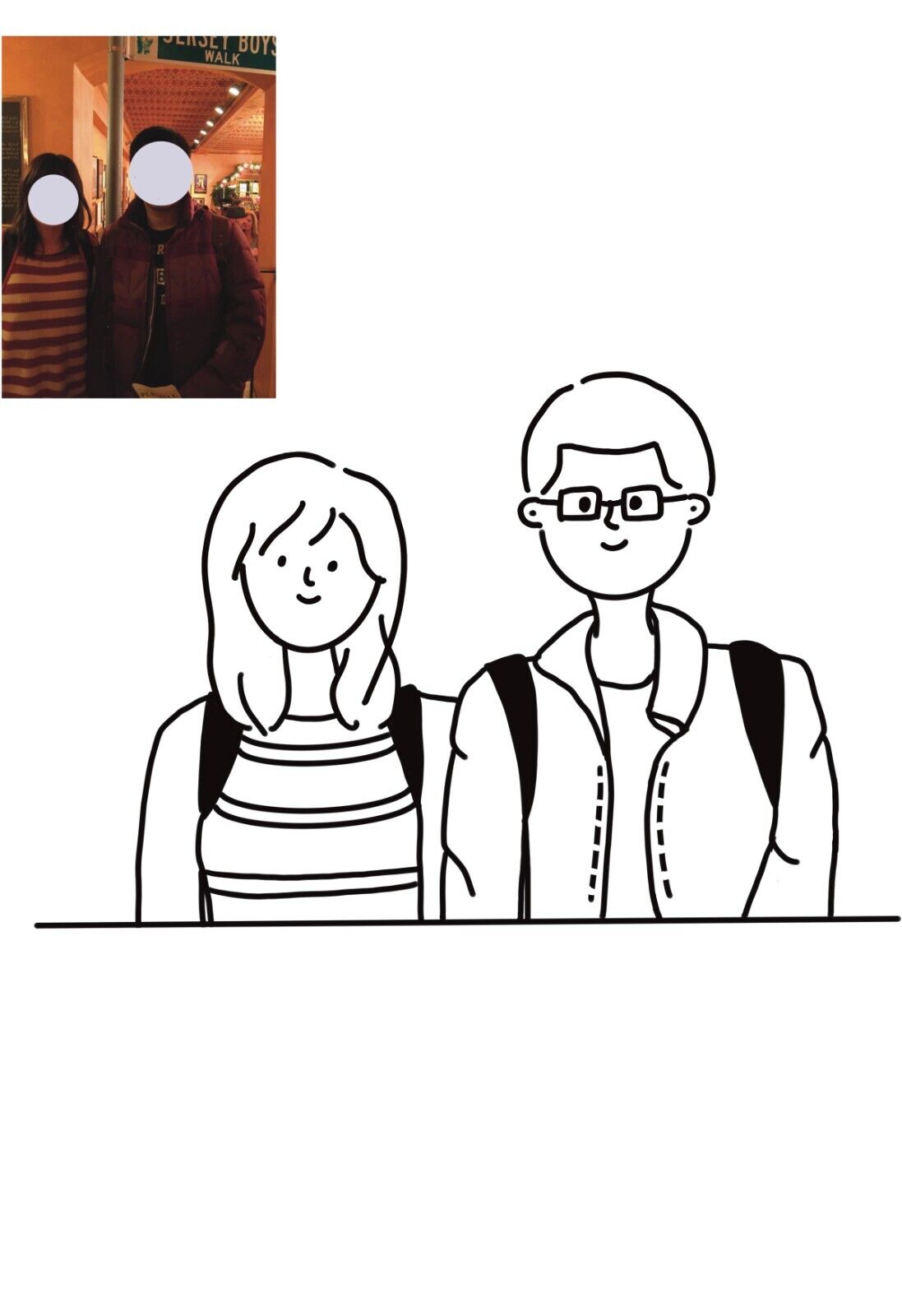 Custom Normcore Drawing Line Drawing From Photo Profile Picture Digital Delivery
