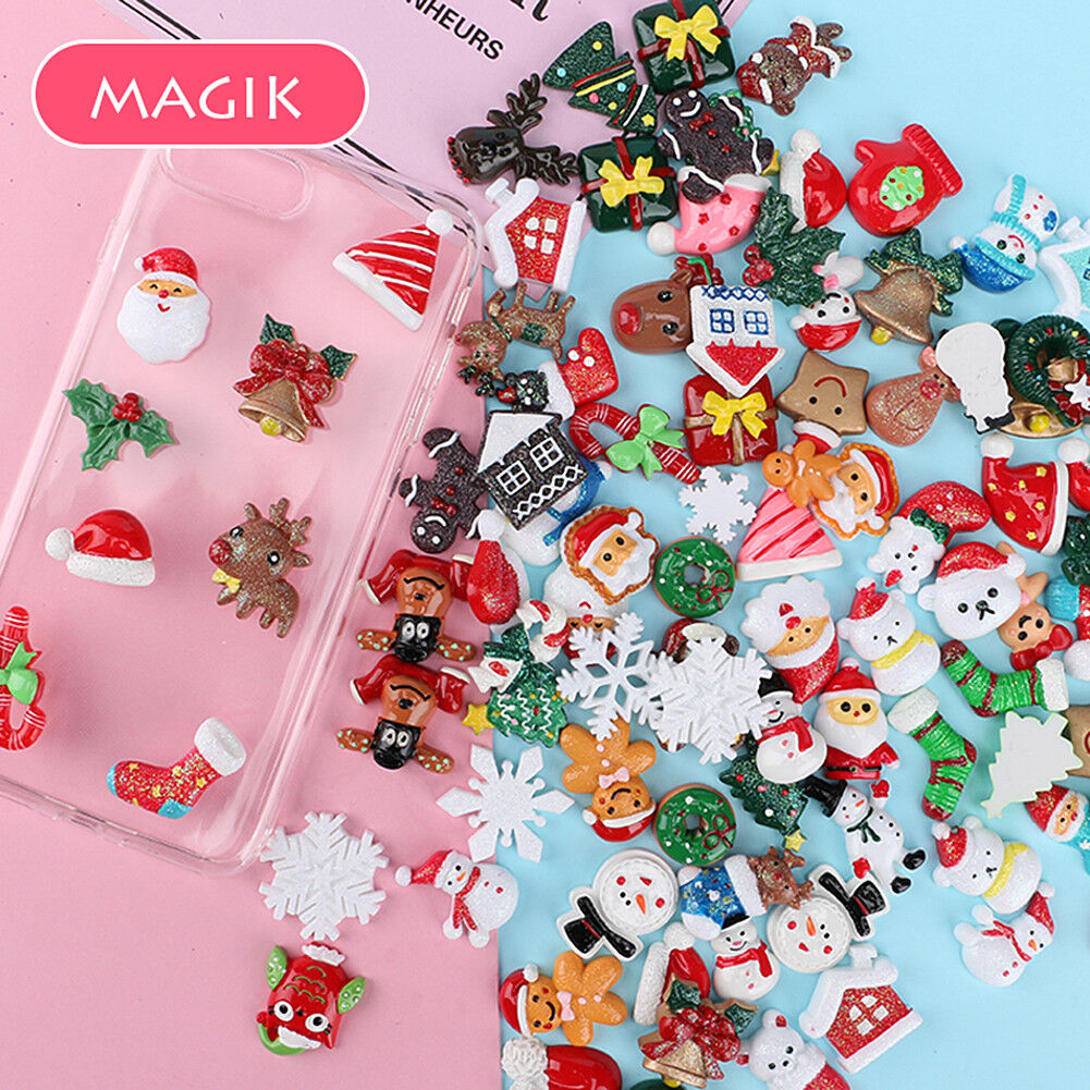 US 15~100 Pc Slime Bread Candy Unicorn Resin Flat Back Scrapbooking Charms DIY