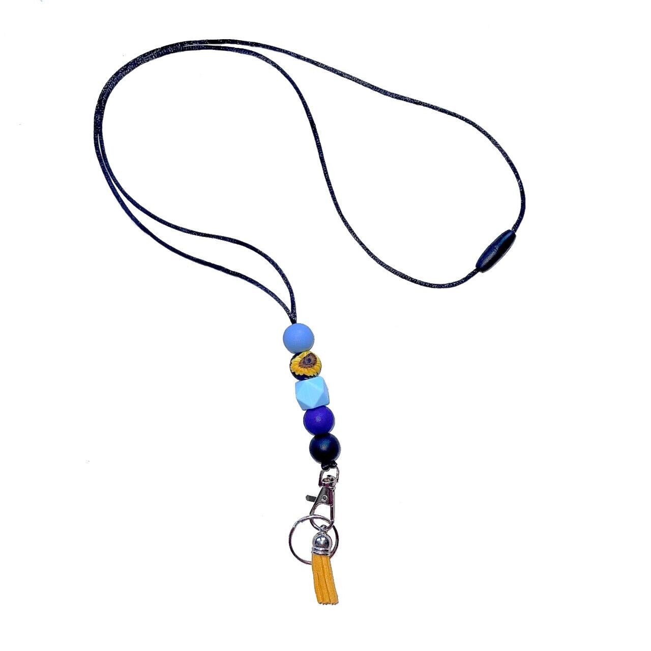 US Handmade Silicone Beaded Lanyard Teacher Nurse Employees Students with Tassel