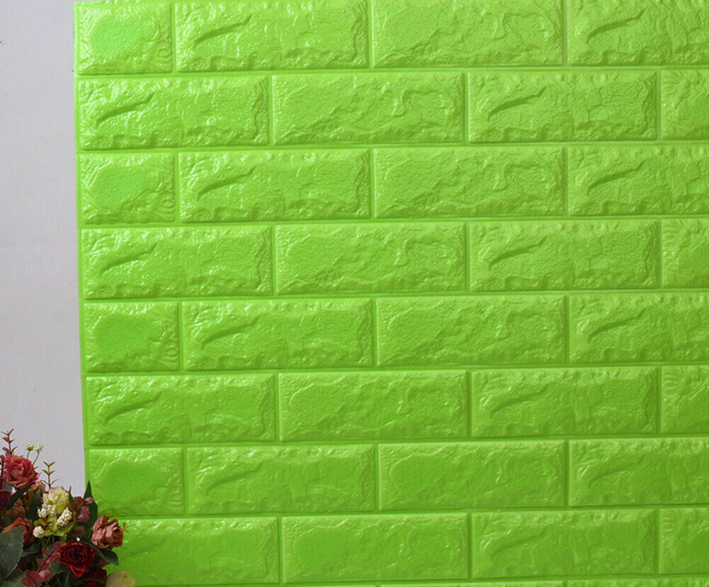 Premium PE Foam 3D Self Adhesive DIY Large Panels Wall Stickers Embossed Brick
