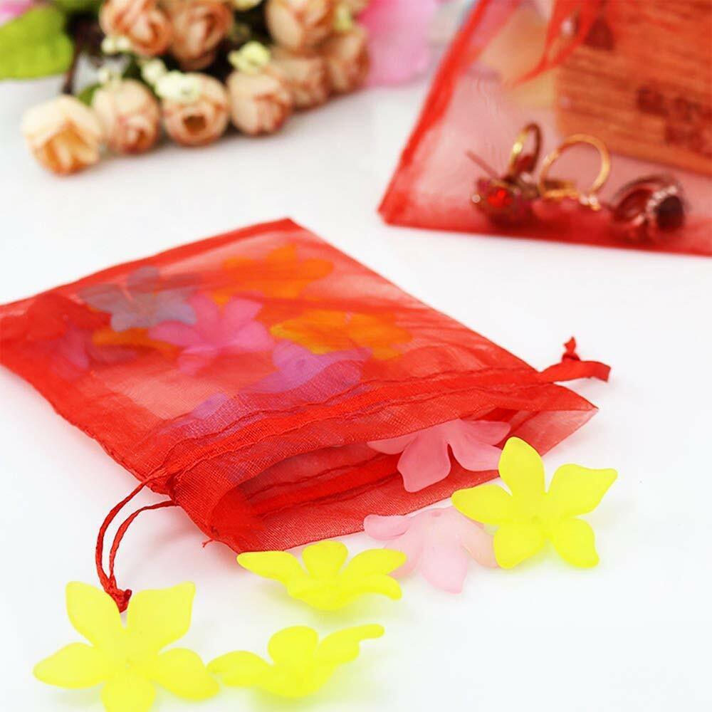 US 50~200 Sheer Coralline Organza Favor Gift Bags Jewelry Pouches Wedding Party