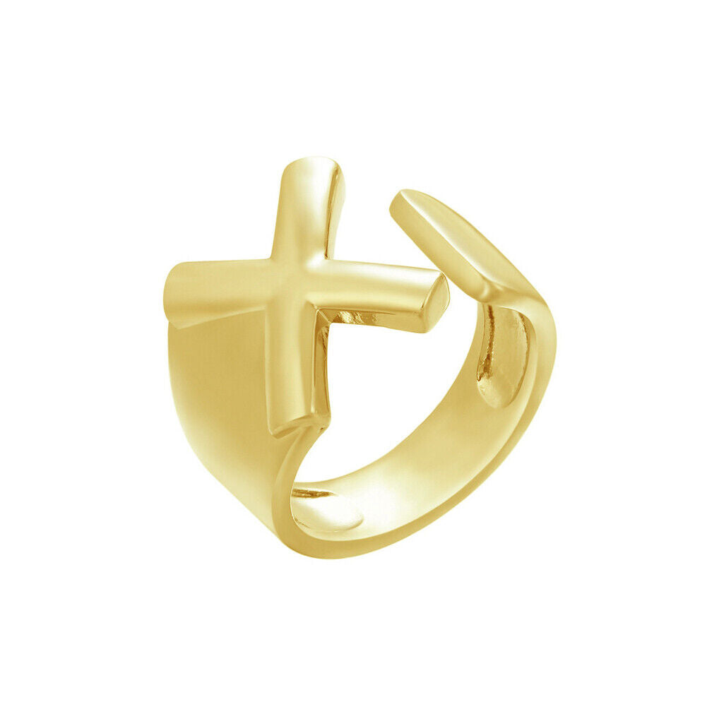 US Alphabet Letter A to Z Resizable Knuckle Ring Initial Gold Silver Letter Ring