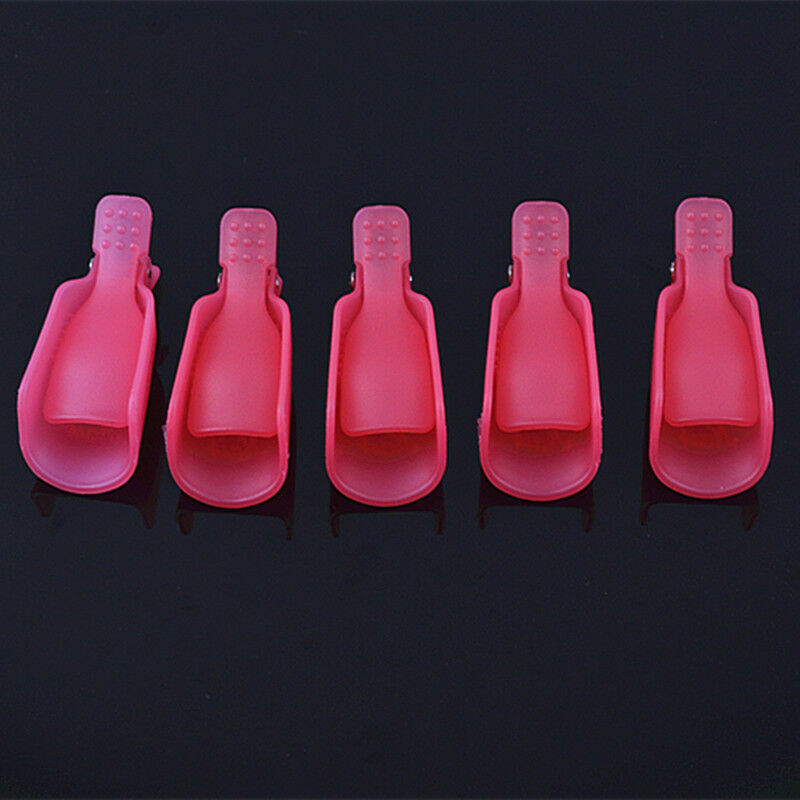 10-20Pcs Silicone UV Gel Polish Remover Wraps Soak Off Cap Clip Nail Art Tool US