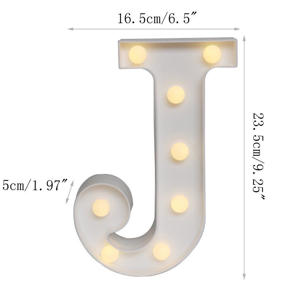 Light Up Letter LED Alphabet PlasticParty Sign Wedding Festival Stand Decoration