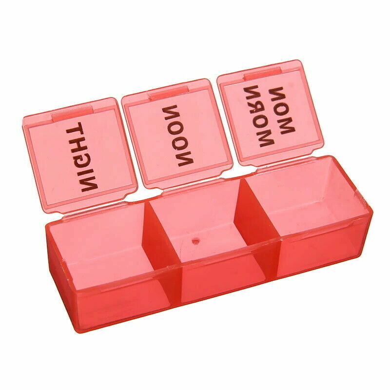 US 7 Day 28 Hole Medicine Pill Week Tablet Sort Organizer Storage Container Case