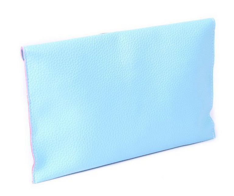 Fashion Leather Envelope Clutch with Drop-in Chain Shoulder Strap