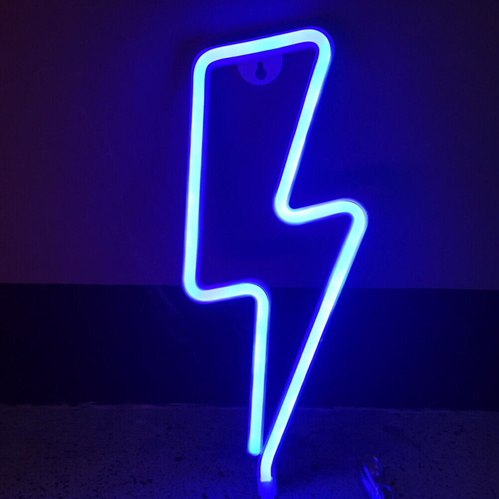 US Battery USB LED Neon Light Wall Signs Night Home Decoration Holiday Kid Gift