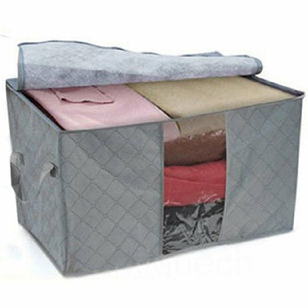 US Anti Dust Large Storage Bag Clothes Quilt Blanket Storage Sort Home Organizer