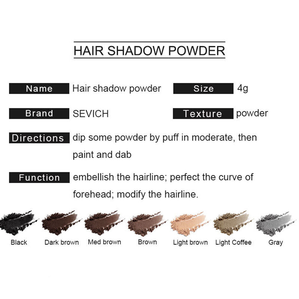 US Waterproof Hair Line Filler Filling Powder Hairline Instant Cover Up Shadow