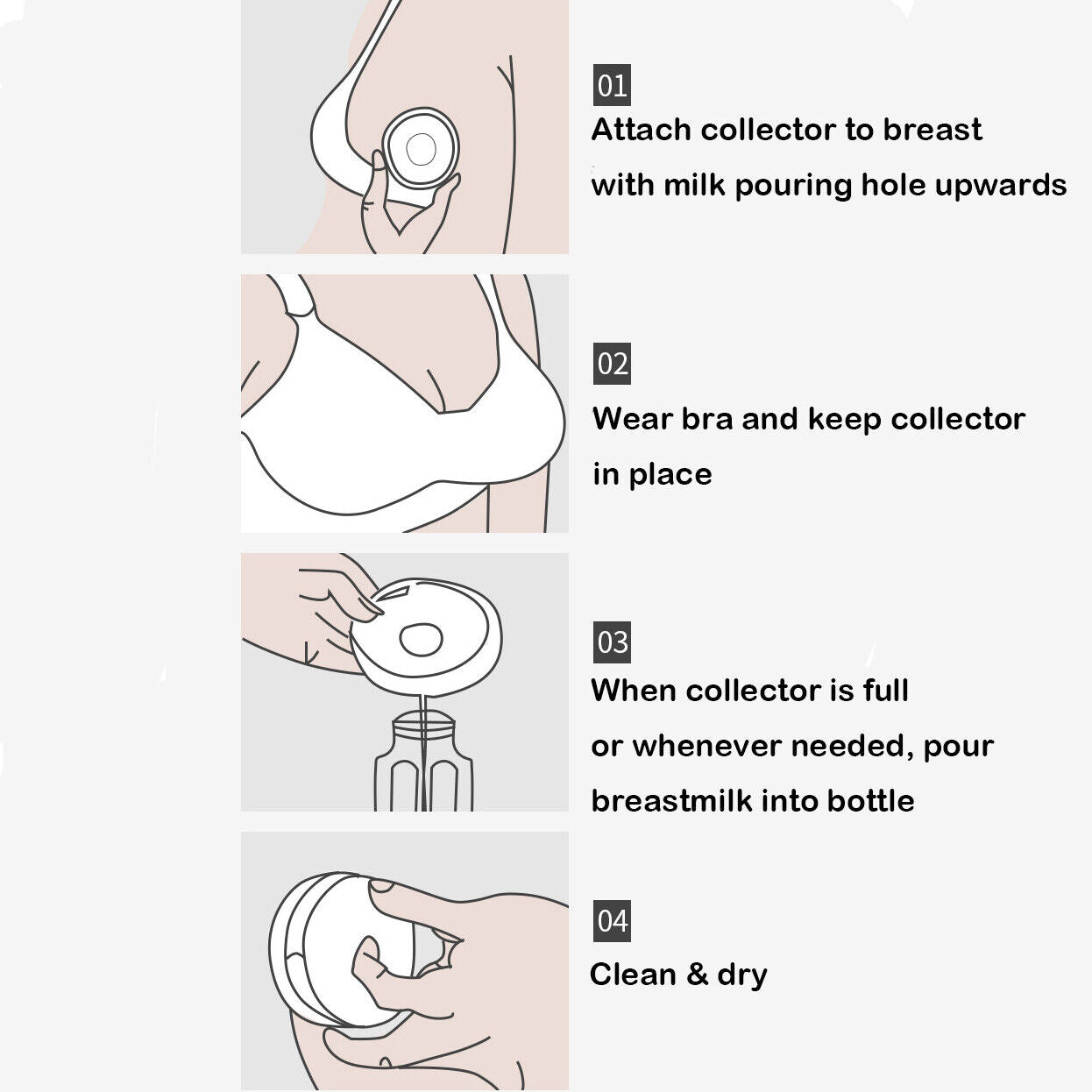 US 2-4Pcs Silicone Breast Shells Milk Saver Collector Nursing Breastfeeding Cups