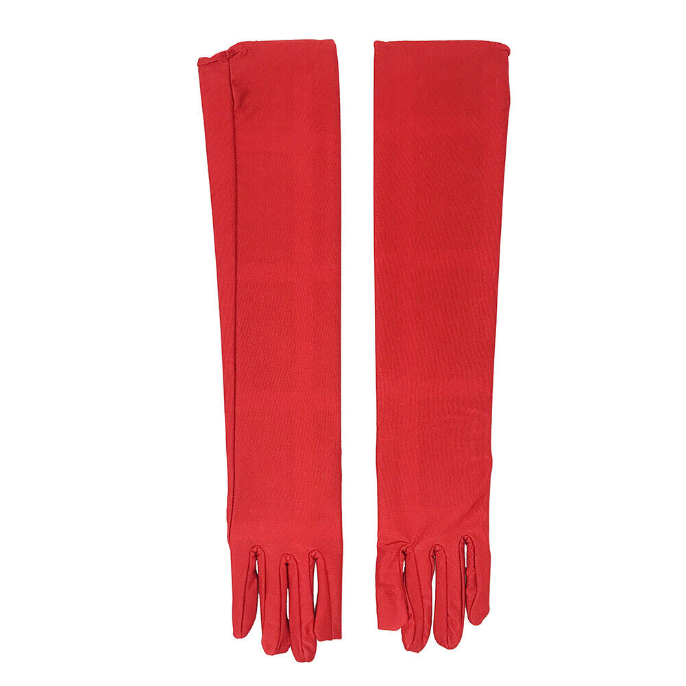US Women Satin Evening Gloves 17.7'' Long Party Dance Elbow Length Opera Gloves