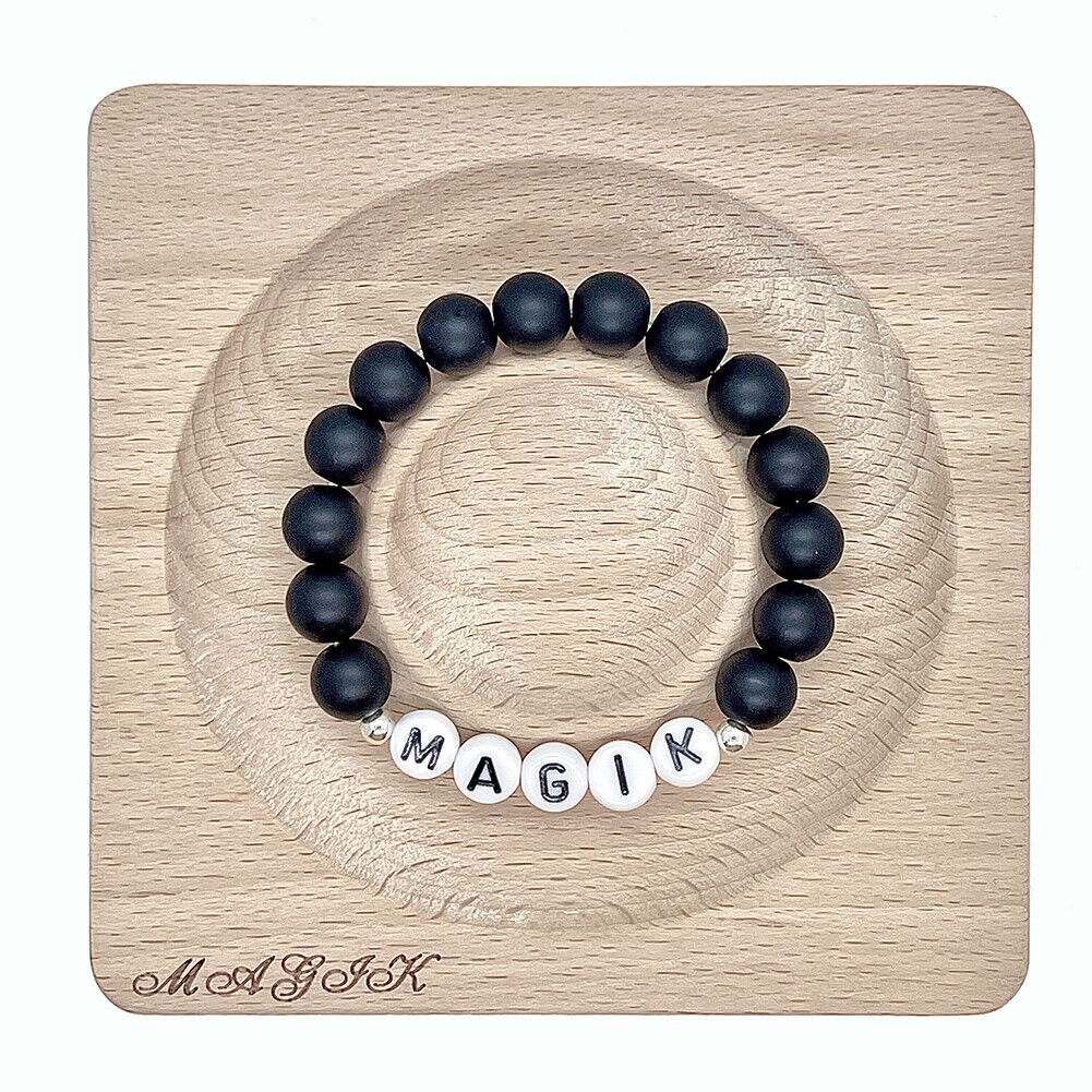 Magik Personalized Name Mama Bracelet Energy Stone Yoga Agage Howlite Crystal