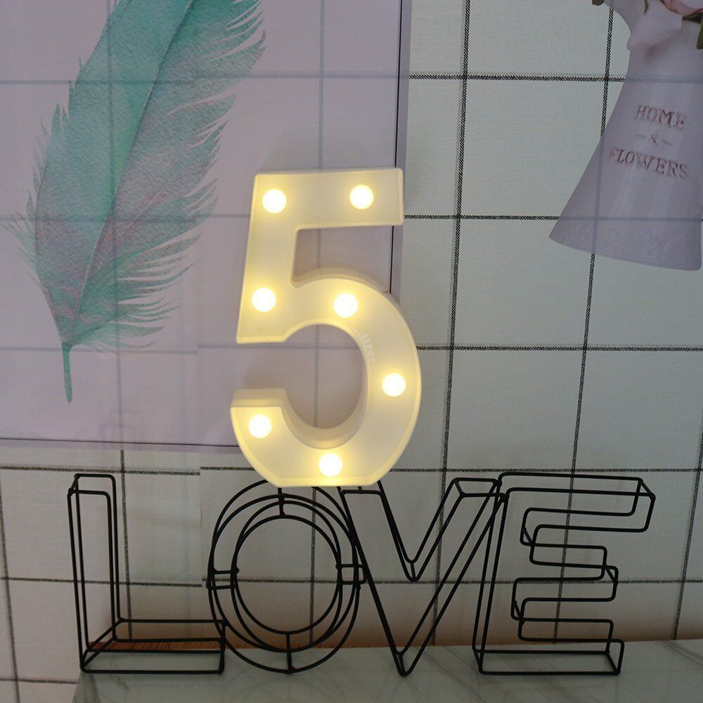 Light Up Letter LED Alphabet PlasticParty Sign Wedding Festival Stand Decoration