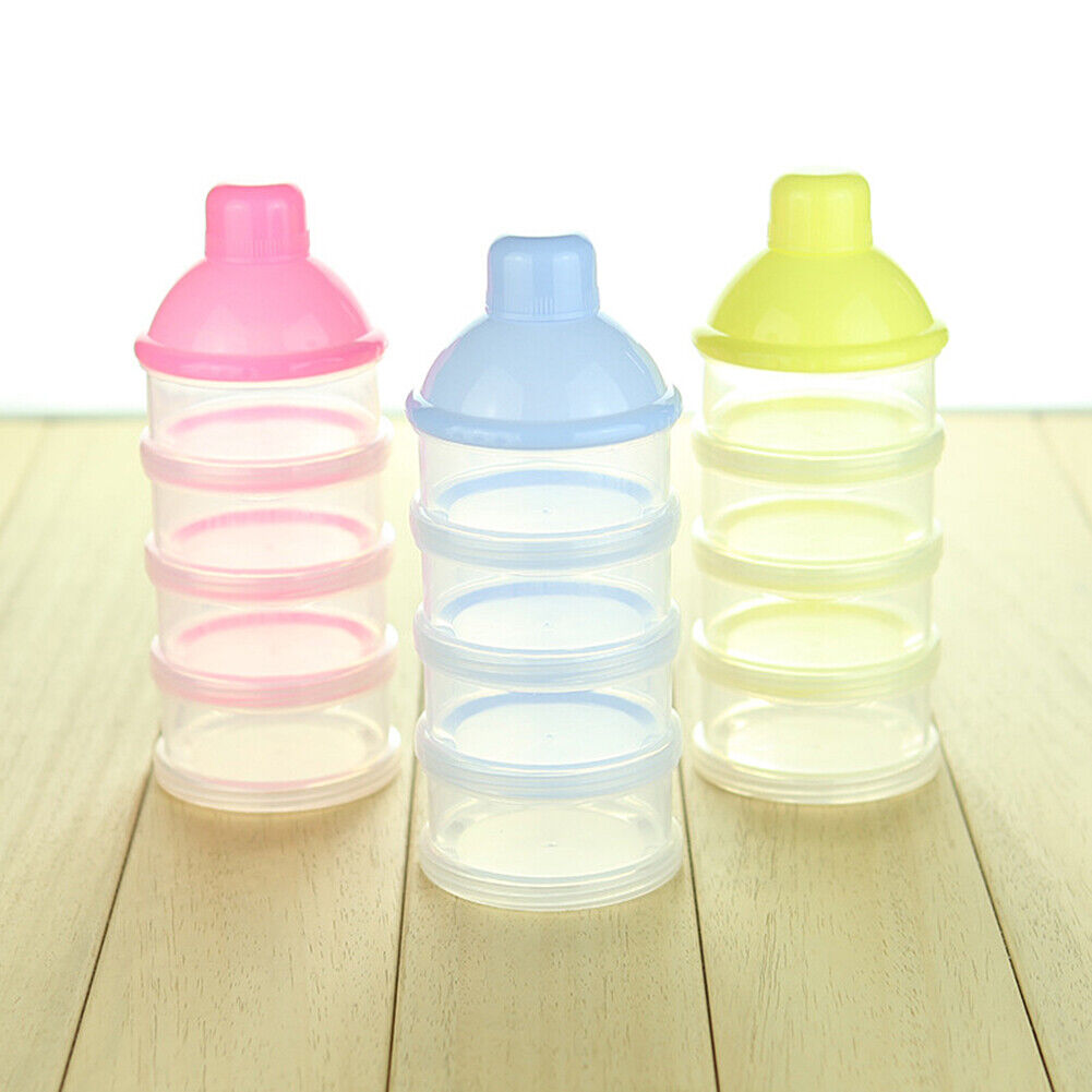 US 3-5 Layers Baby Milk Powder Formula Dispenser Stackable Storage Container Box