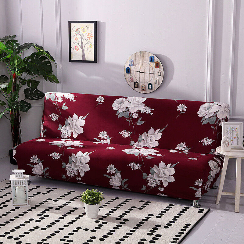 Futon Slipcover Armless Sofa Cover Stretch Sofa Bed Slipcover Protector Elastic