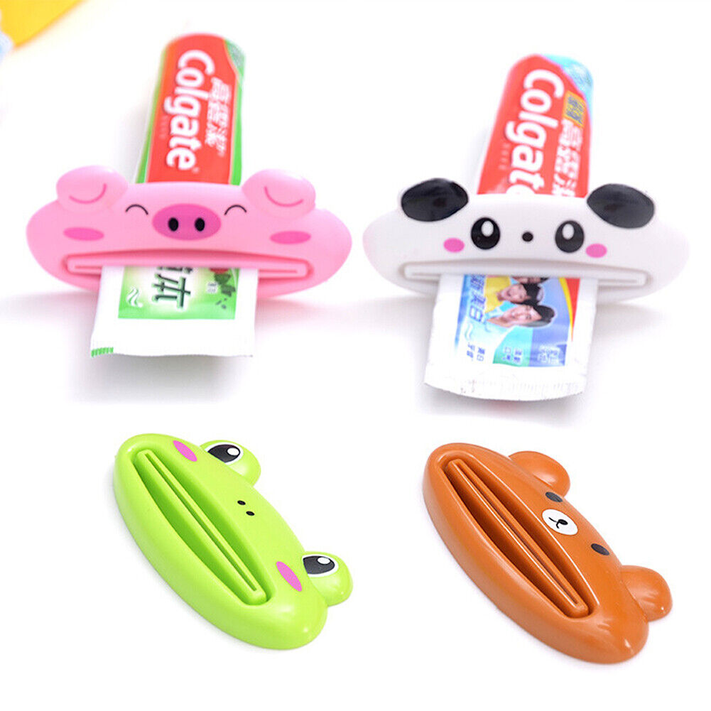 US 8 Pack Dispenser Squeeze Tube Squeezer Easy Toothpaste Animal Lip Roll