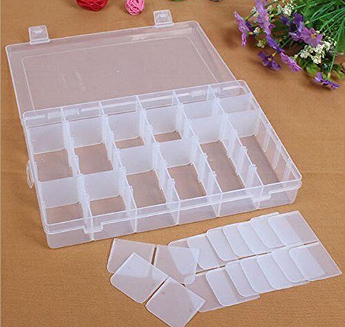 36 Grid Box Storage Organizer Case Display Collection w/ Adjustable Divider Big
