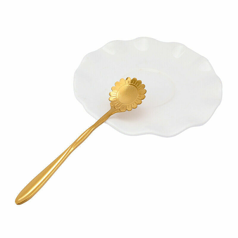 8 Pack Magik Floral Stainless Steel Tableware Creative Flower Coffee Spoon Set