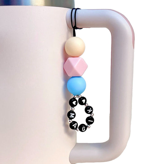 US Custom Name Charm Ornament Decoration Stap for Stanley Cup Tumbler Handle Tag