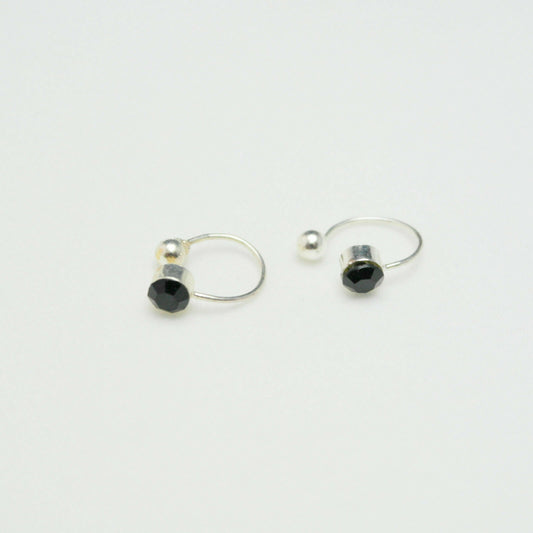 US 2Pcs Crystal Ear Cuff U Shape Wrap Earrings Non Piercing Rhinestone Clip-on