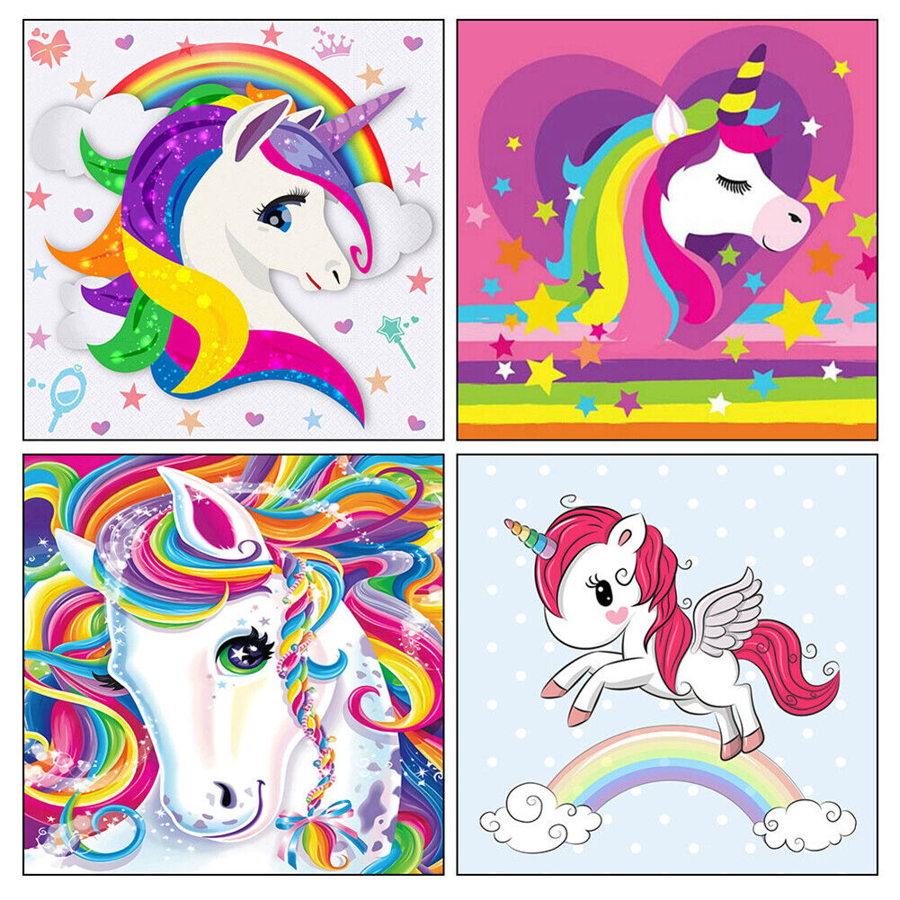 US DIY 5D Diamond Painting Unicorn Embroidery Art Decor Cross Stitch Kits Gifts