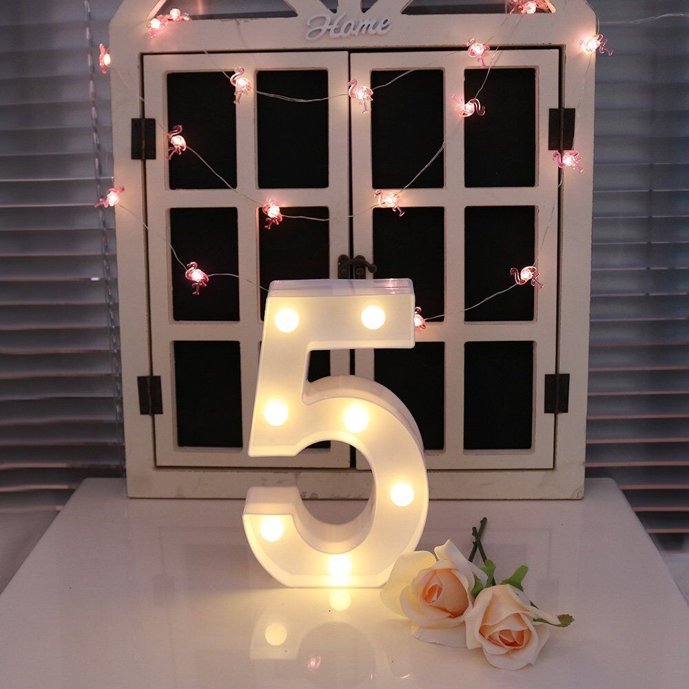 Light Up Letter LED Alphabet PlasticParty Sign Wedding Festival Stand Decoration