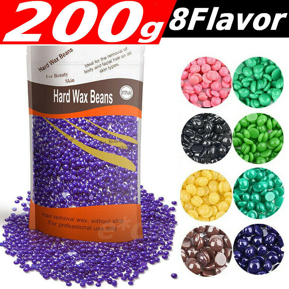 200g Natural Hard Wax Beans Beads for Painless Body Hair Removal Waxing Warmer