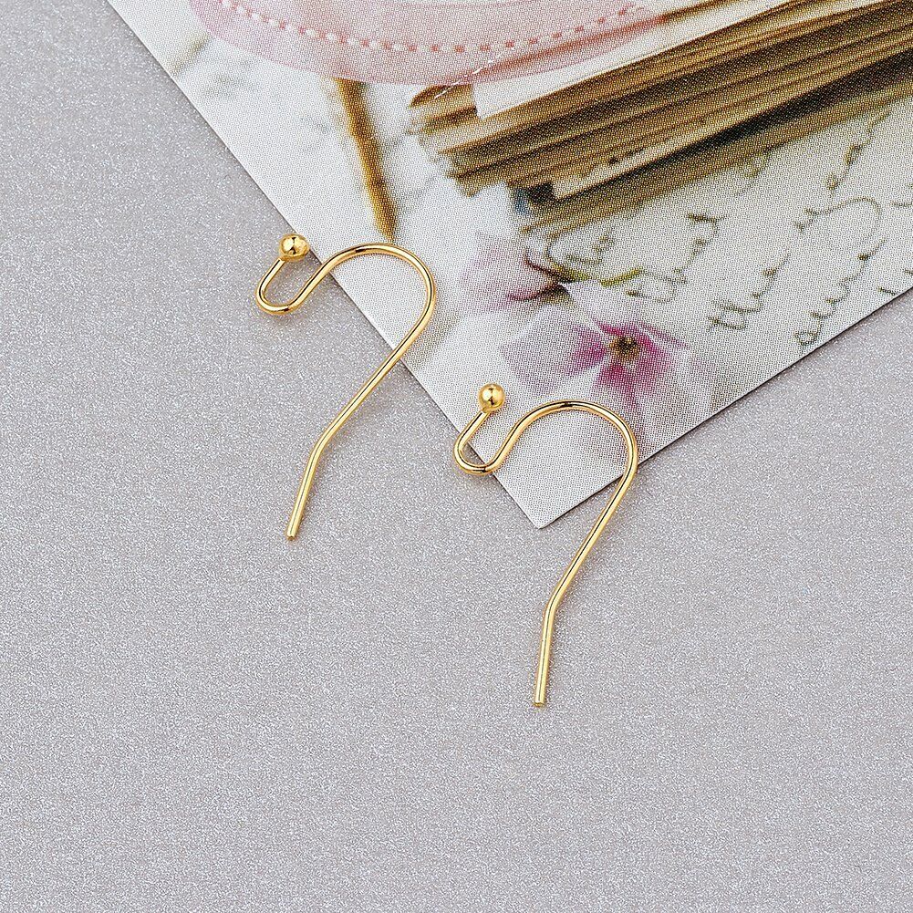 100-200 Pcs Fishhook Hook Earwire Earring Findings With Open Fancy Ball Loop US