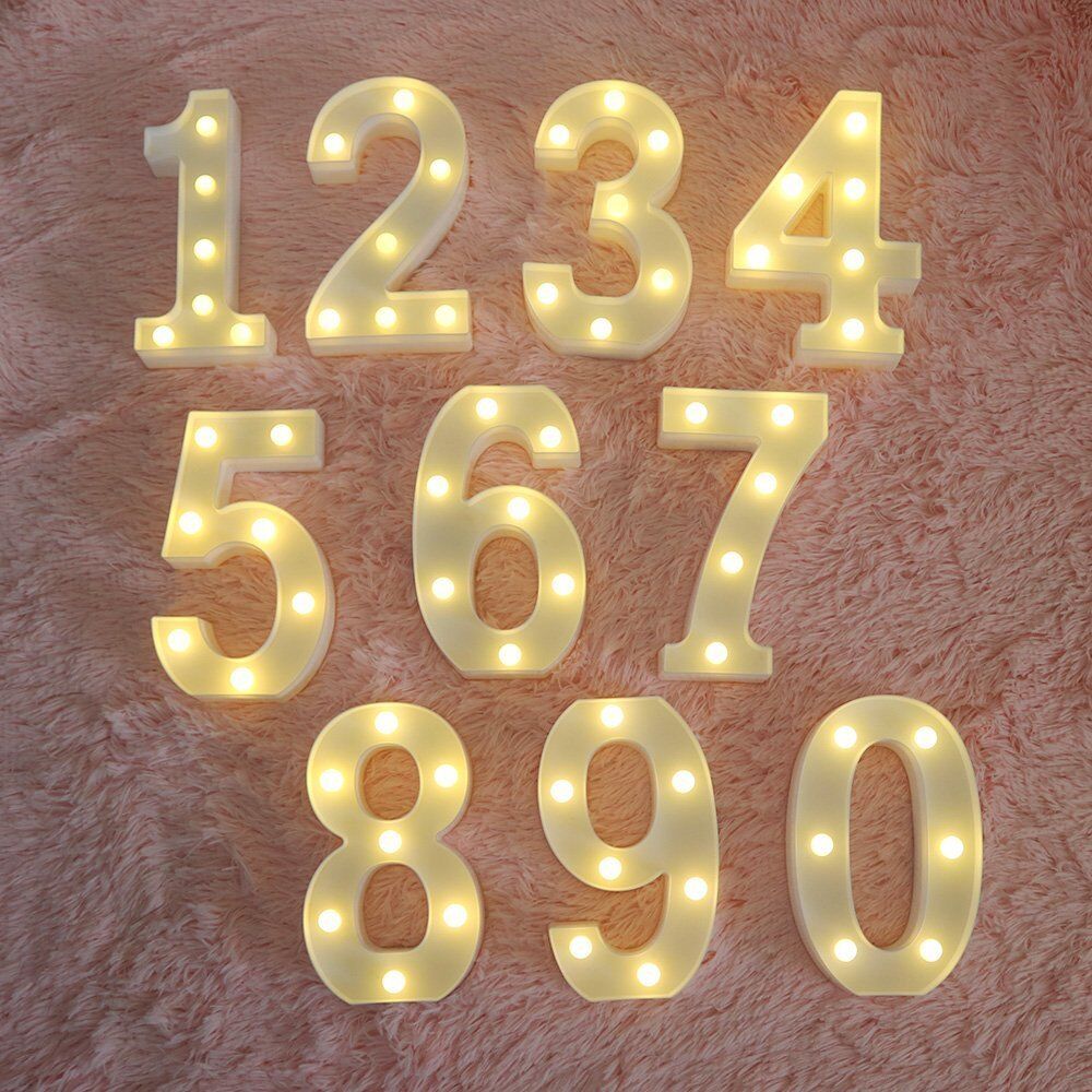 Light Up Letter LED Alphabet PlasticParty Sign Wedding Festival Stand Decoration