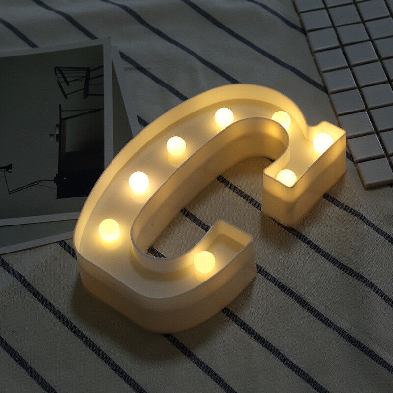 Light Up Letter LED Alphabet PlasticParty Sign Wedding Festival Stand Decoration