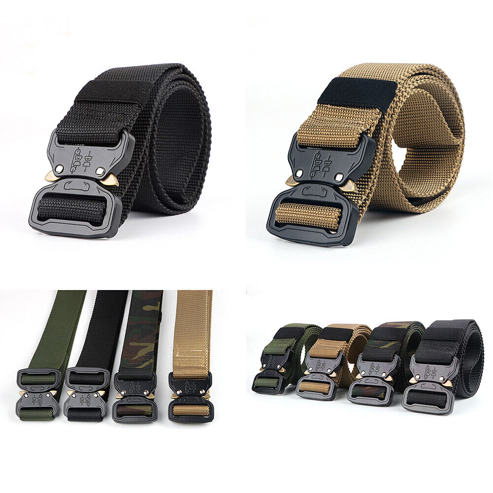 US Casual Military Tactical Belt Mens Army Combat Waistband Rescue Rigger Belts