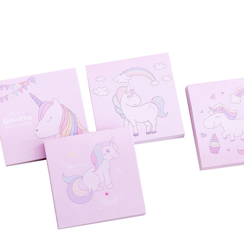 120 Sheet/4 Pads Sticky Notes Self-Adhesive Notes Notepads Post Writing Unicorn